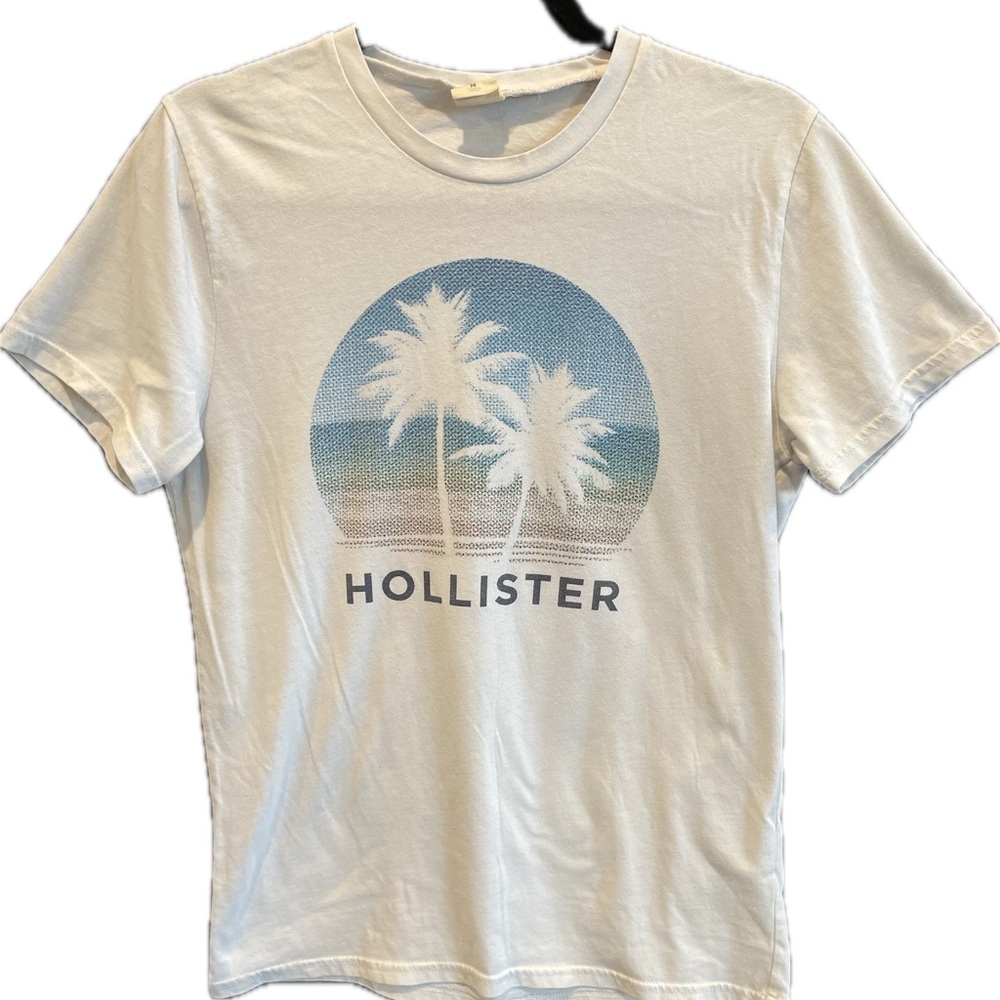 Hollister Light Blue Palm Graphic Tee